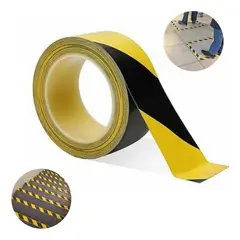GENERICO - Cinta Delimitadora 30m X 48mm Amarillonegro Adhesiva
