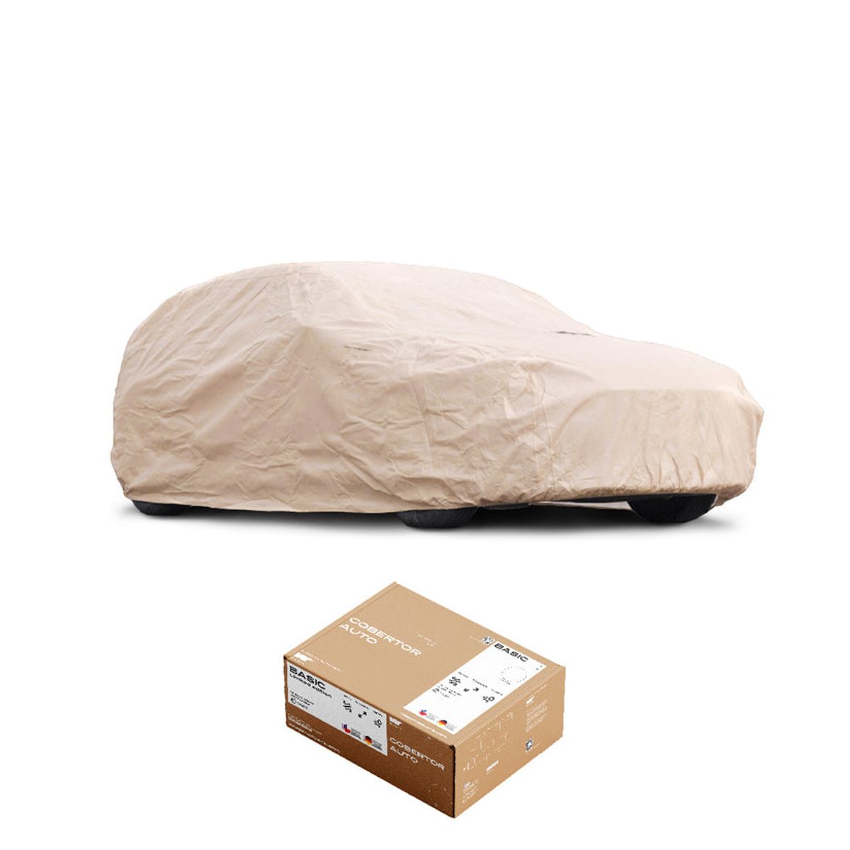 CWAGEN - Funda para Auto Beige Hatchback M - Wagen Covers Basic