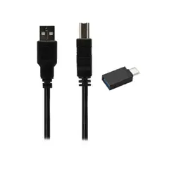 HP - Cable de Impresora PT100 con Puerto USB y USB-C