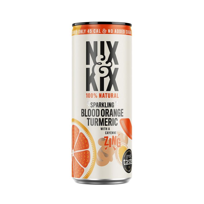 NIX & KIX - Agua Saborizada Sanguina y Cúrcuma Nix & Kix - 250 ml