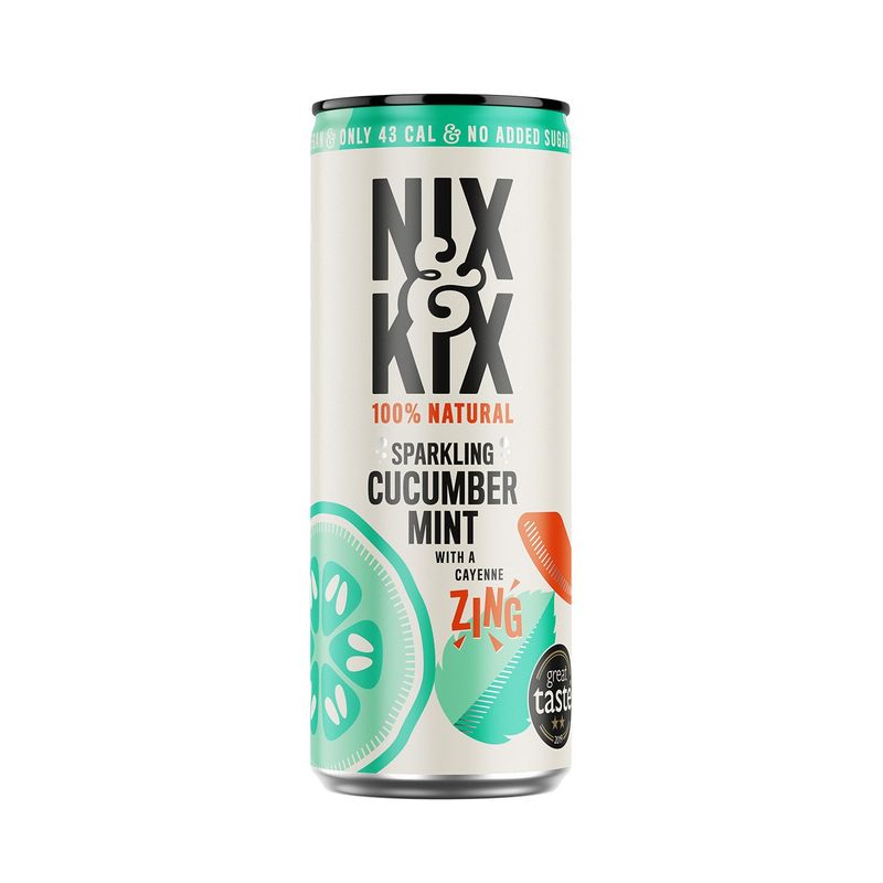 NIX & KIX - Agua Saborizada Pepino y Menta Nix & Kix - 250 ml