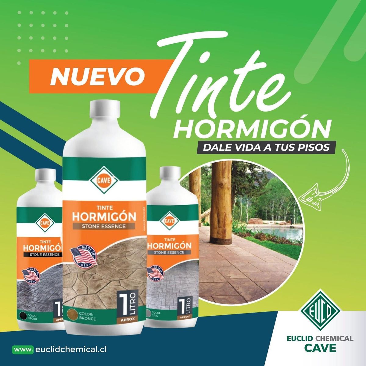 CAVE - TINTE HORMIGON - Tinte Semitransparente para hormigon Gris