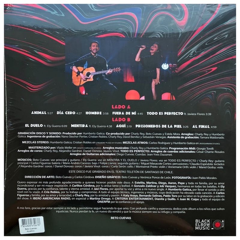 HITWAY MUSIC - BETO CUEVAS - ACÚSTICO - VINILO
