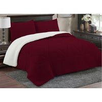 Cubrecama Chiporro Plumón Liso 1.5 Plazas - Burdeo