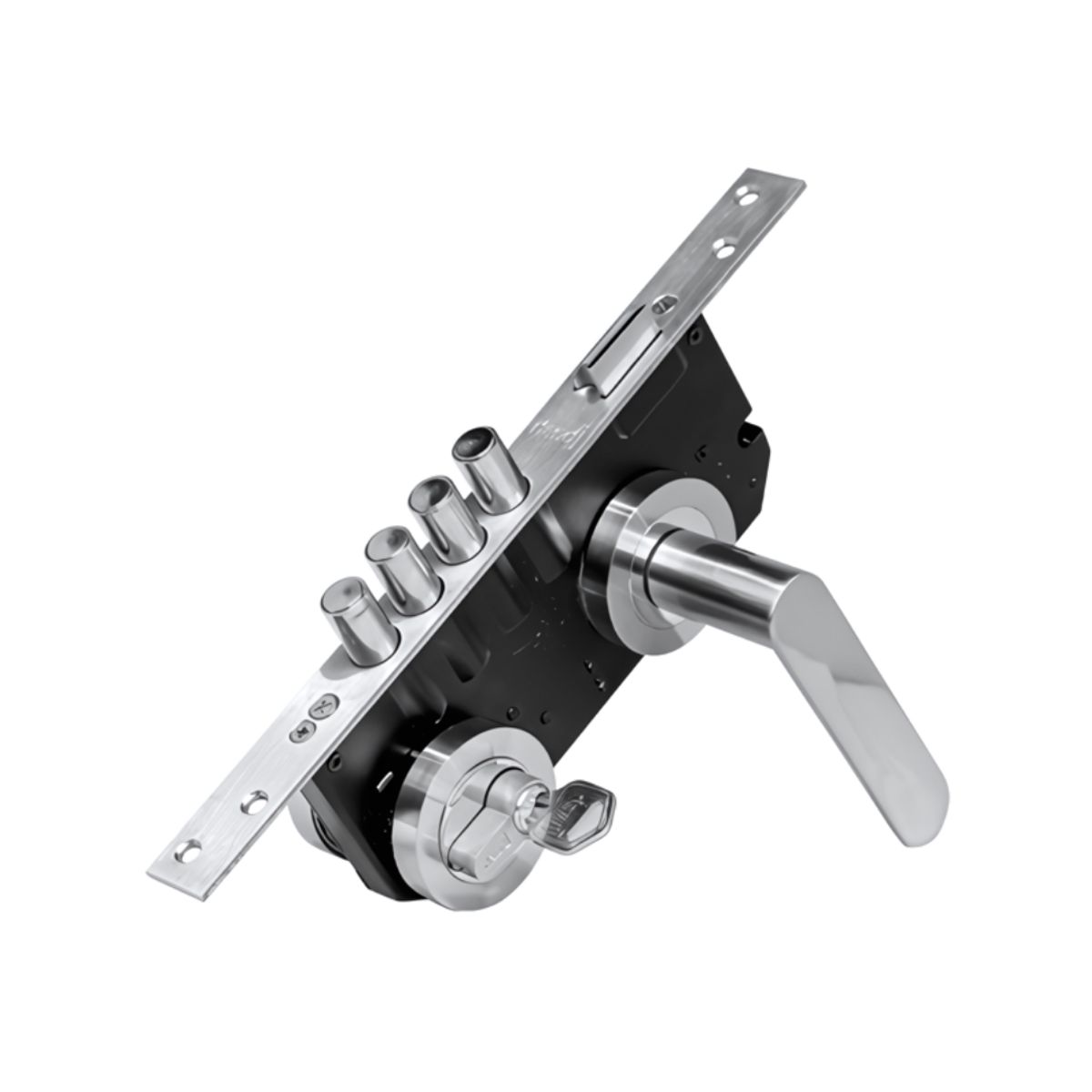 BASH - Cerradura de Embutir Derecha Redonda Bash con Manilla 8805