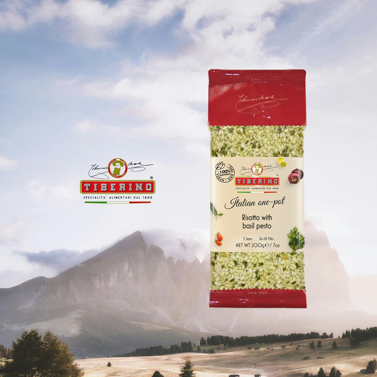 TIBERINO - Risotto Pesto de Albahaca Tiberino 1 x 200 gr