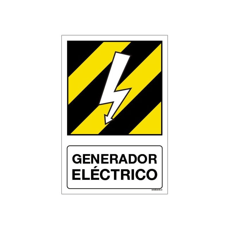 MAU PRINT - Señaletica Advertencia Generador Electrico 20x30