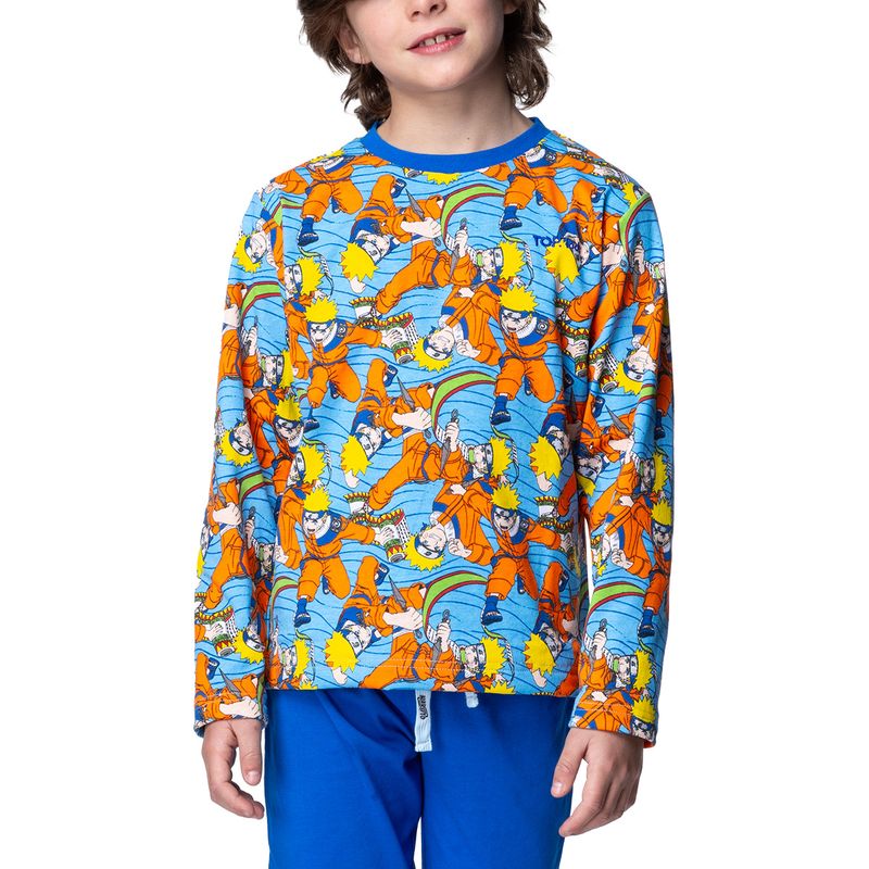 TOP Pijama Largo Niño Invierno Algodón Naruto C2 Top
