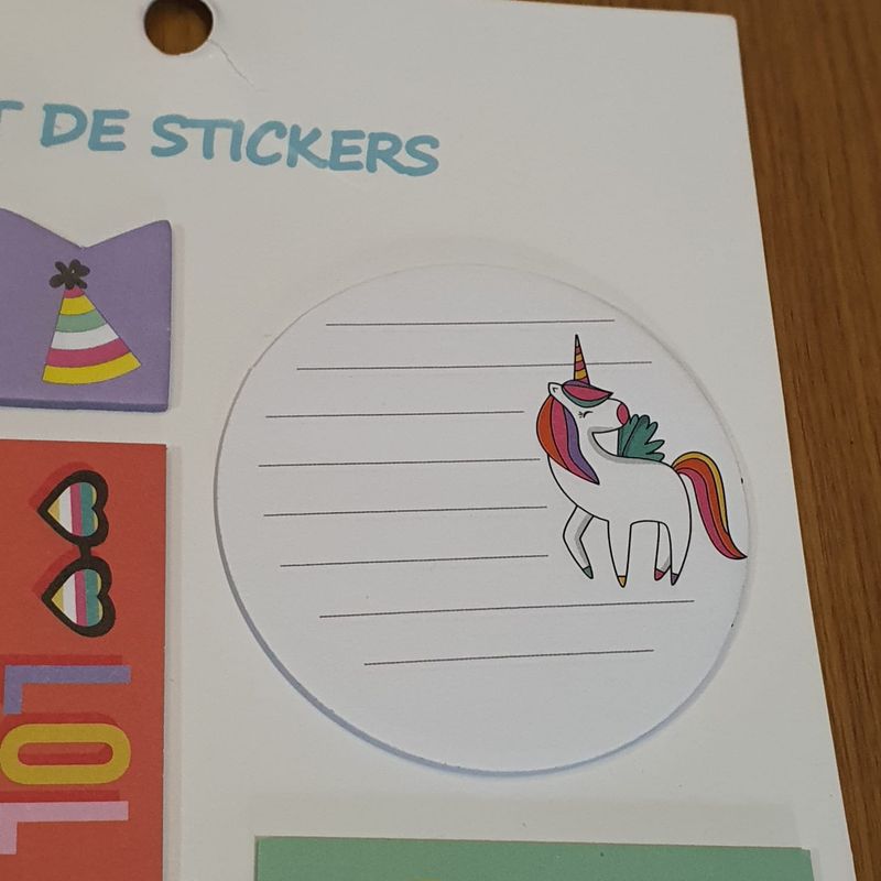 GENERICO - Sticket Blanco Unicornio Post It