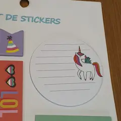 GENERICO - Sticket Blanco Unicornio Post It
