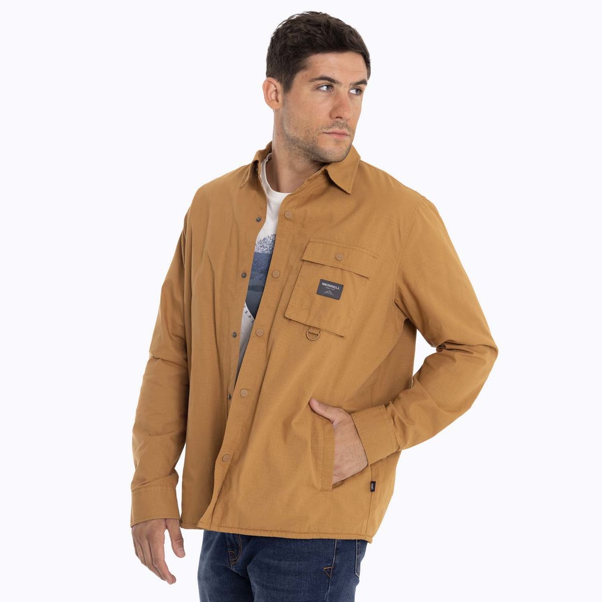 MERRELL - Chaqueta Sobrecamisa Hombre Carson Ov Mostaza MERRELL