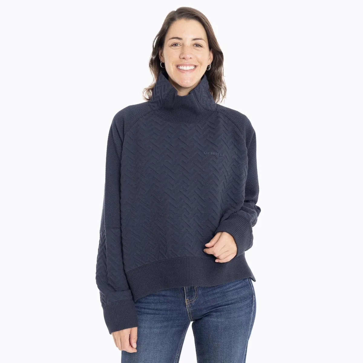 MERRELL - Chaleco Mujer Crooked Sweatshirt Azul Marino MERRELL