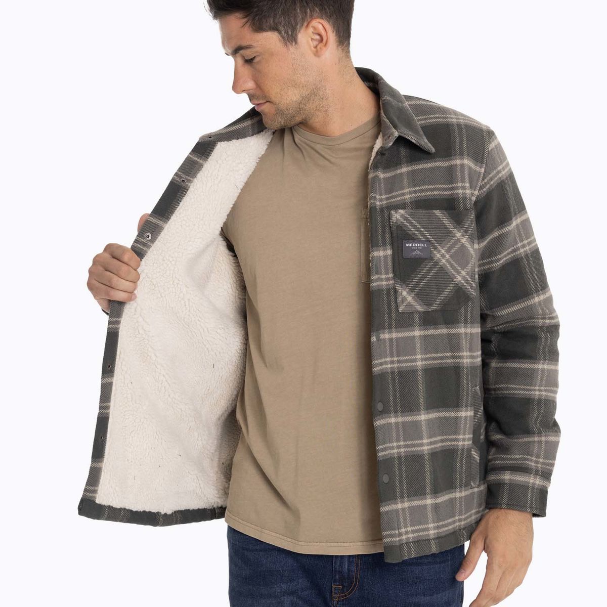 MERRELL - Chaqueta Sobrecamisa Hombre Mojave Oversh Gris MERRELL