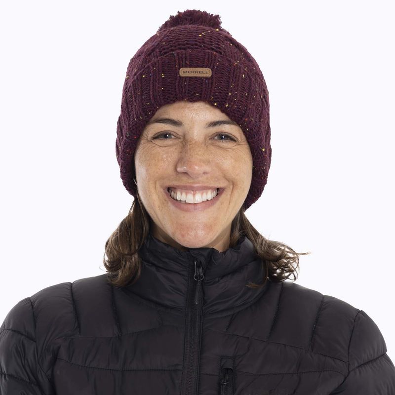 MERRELL - Gorro Unisex Ospika 2-Layer Pompo Burdeo MERRELL