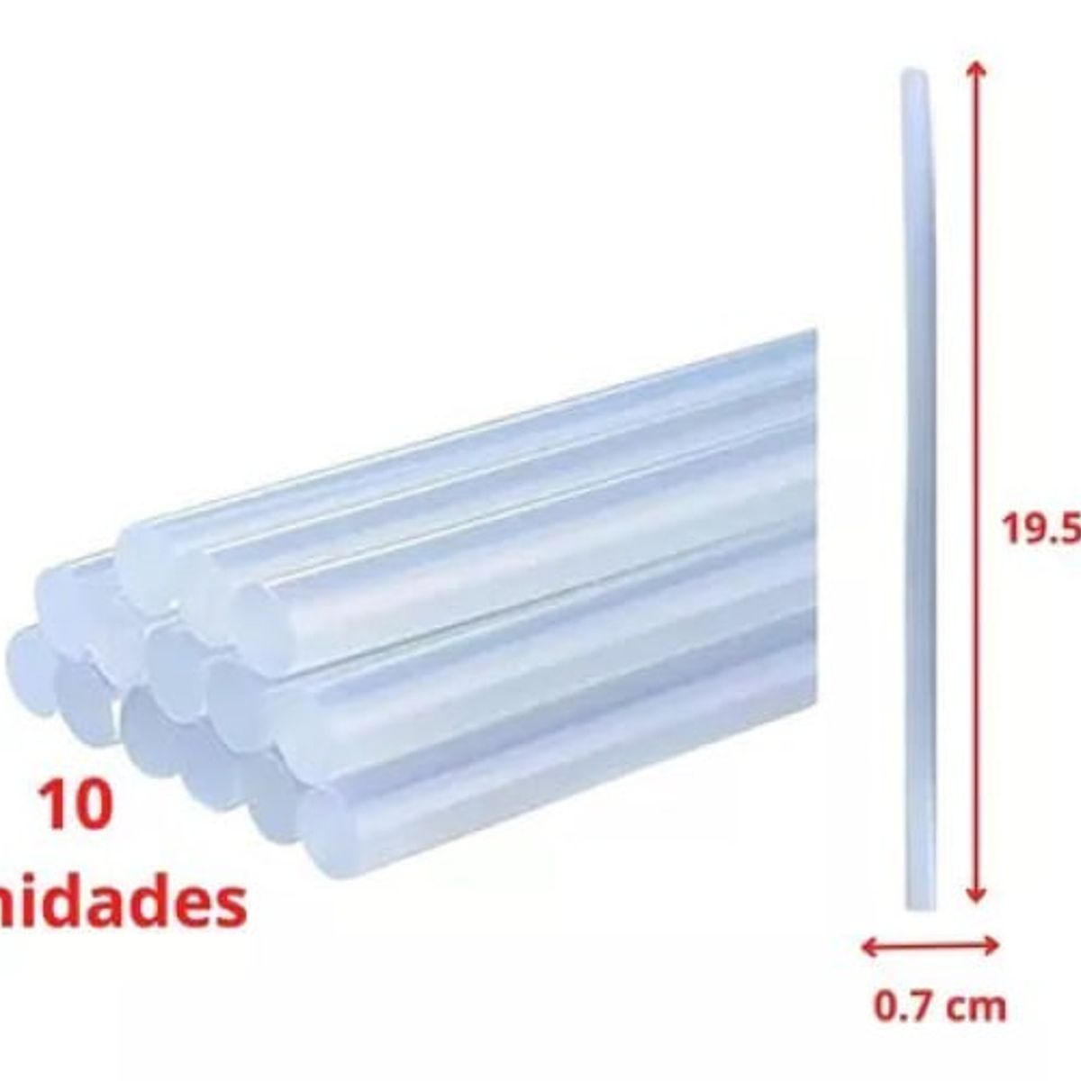 GENERICO - Pack de 10 barras de silicona de alta calidad