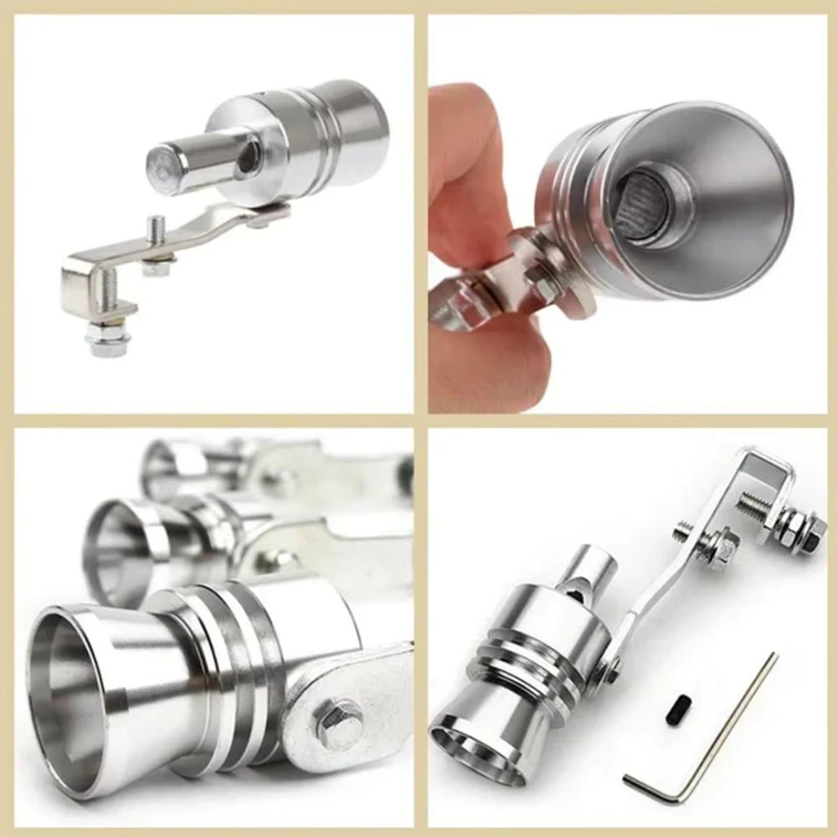 GENERICO - Silbato Aluminio Simulador Sonido Turbo Universal Auto Moto