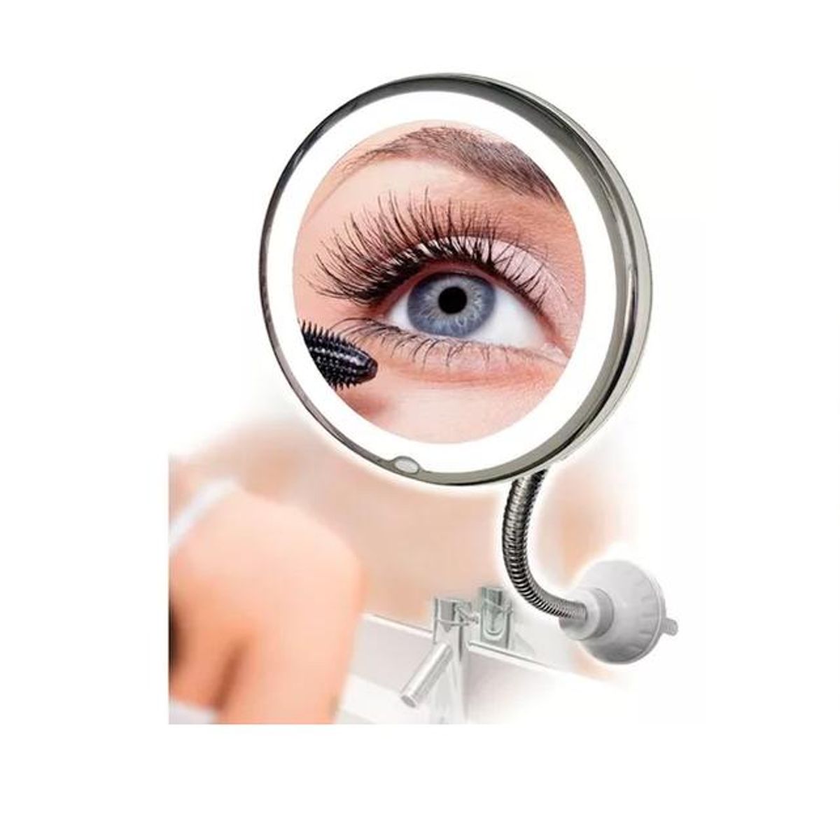 GENERICO - Espejo LED Aumento 10x con Luz Maquillaje y 7 Luces LED