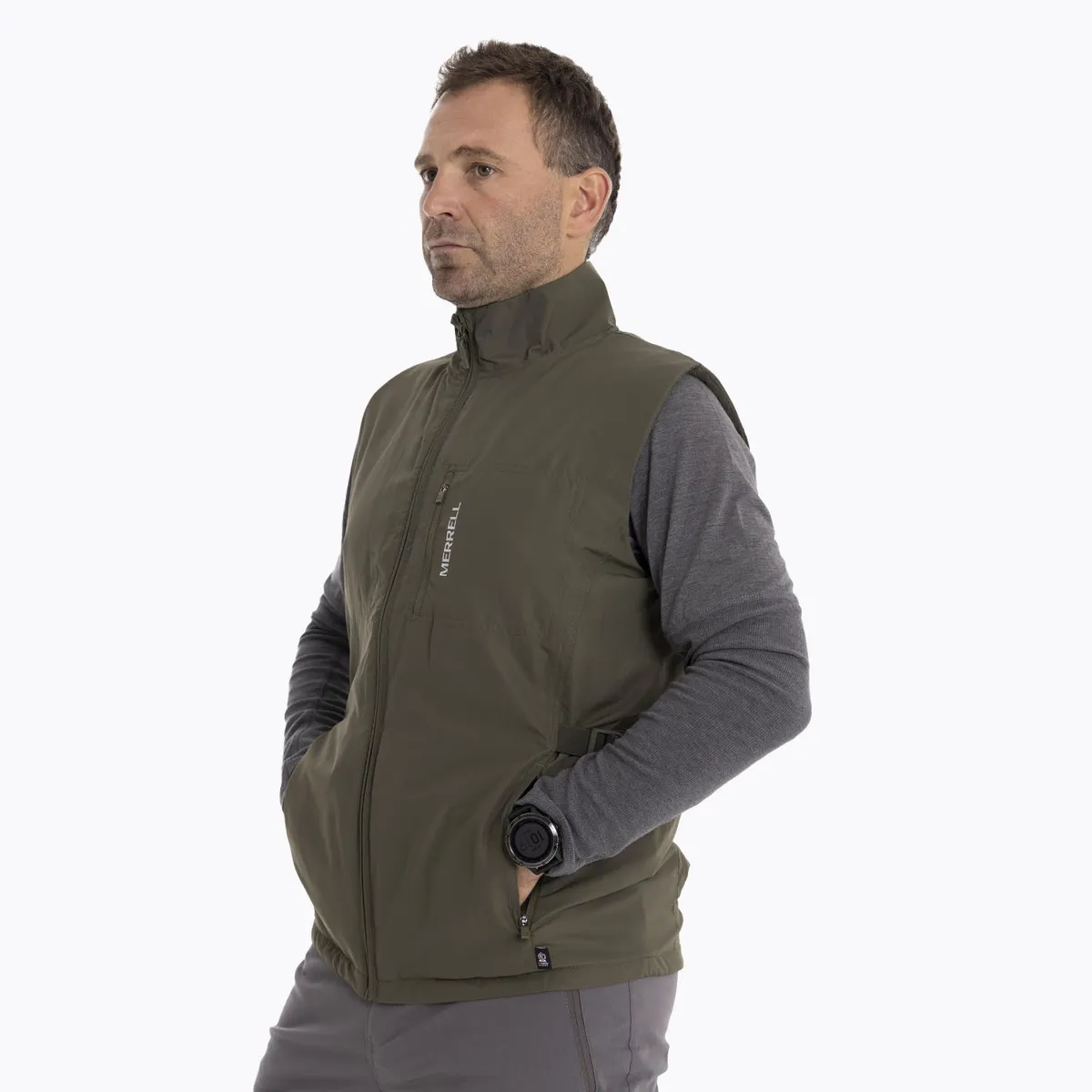 MERRELL - Polar Hombre Ochlock Vest Café oscuro MERRELL