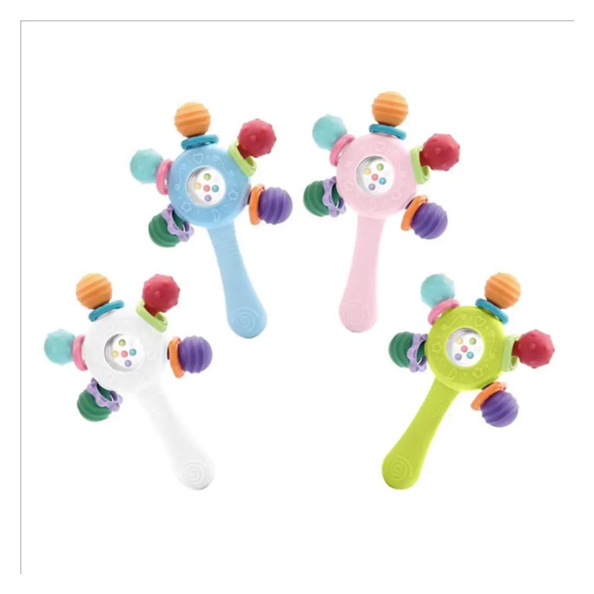 GENERICO - SONAJERO MORDEDOR SENSORIAL MONTESSORI PARA BEBÉS