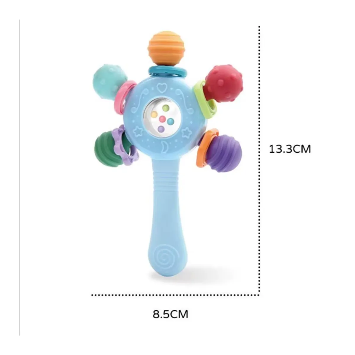 GENERICO - SONAJERO MORDEDOR SENSORIAL MONTESSORI PARA BEBÉS