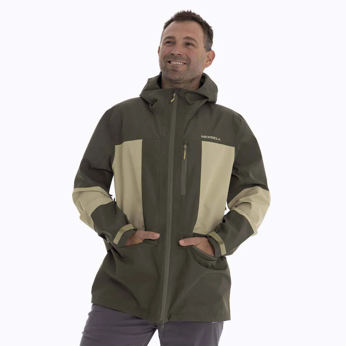 MERRELL - Impermeable Hombre Bravo Hard Shell café oscuro MERRELL