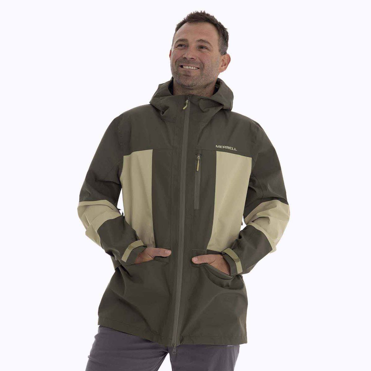 MERRELL - Impermeable Hombre Bravo Hard Shell café oscuro MERRELL