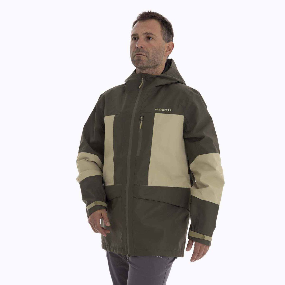MERRELL - Impermeable Hombre Bravo Hard Shell café oscuro MERRELL