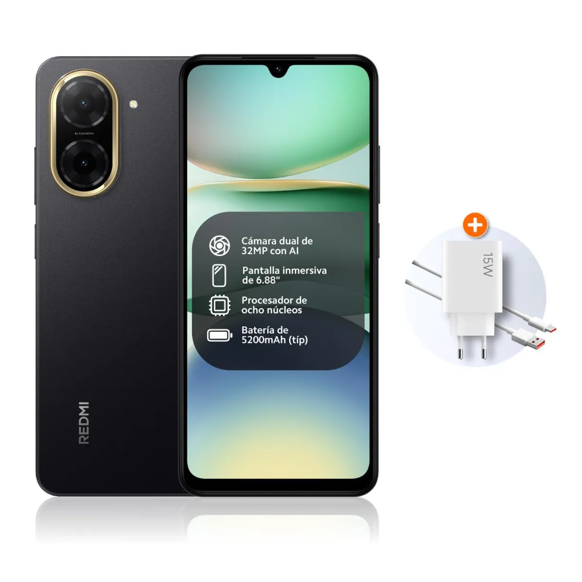 XIAOMI - Celular Redmi A5 Black 3GB RAM + 64GB ROM