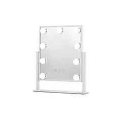 GENERICO - Espejo Maquillaje Tocador 9 Luces LED USB 3 Modos 360°