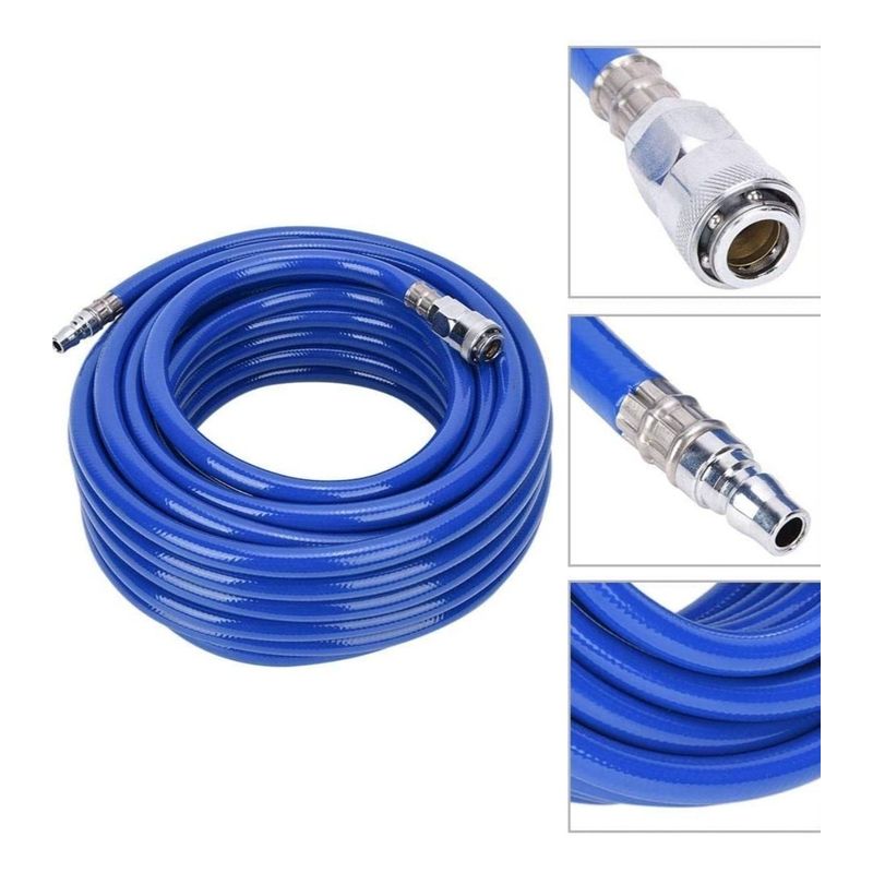 GENERICO - Manguera 10 Metros Para Compresoraire Pvc 14 Azul Flovi