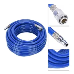 GENERICO - Manguera 10 Metros Para Compresoraire Pvc 14 Azul Flovi