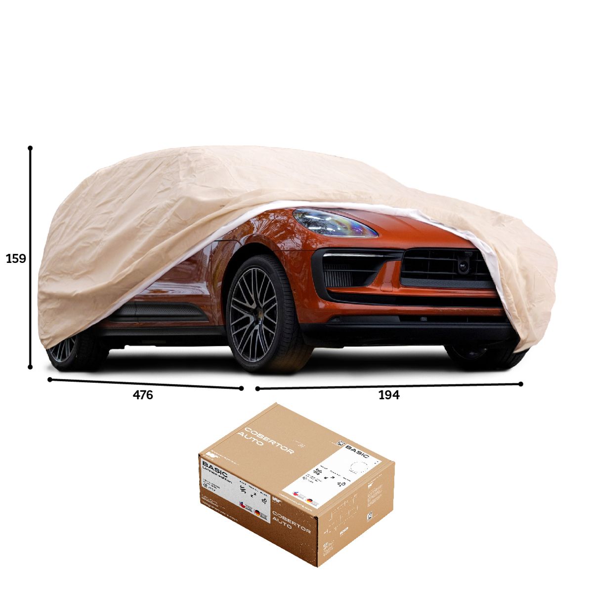 CWAGEN - Funda para Auto Beige Suv M - Wagen Covers Basic