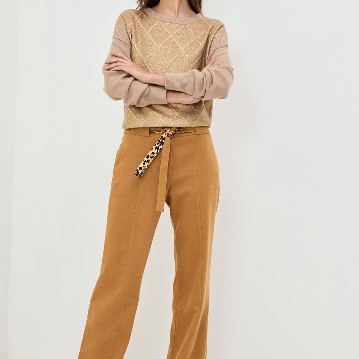 IO - Pantalon Café Mujer Io