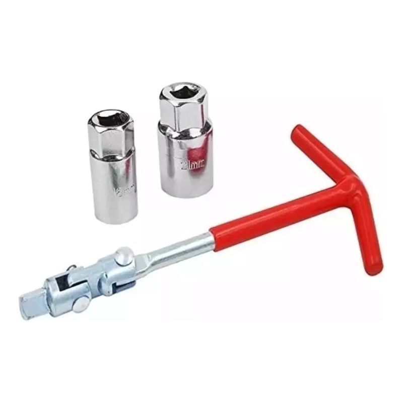 GENERICO - Llave Saca Bujia 2 En 1 16mm + 21mm