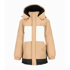 BLACK AND BLUE - Parka niño impermeable beige