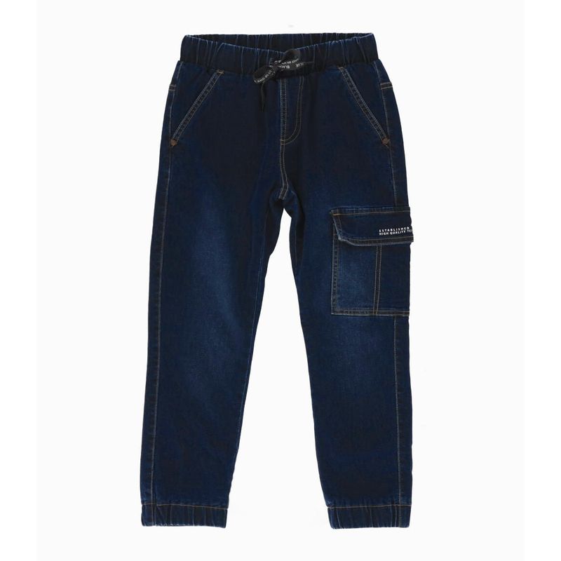 BLACK AND BLUE - Jeans niño cargo denim azul Black and Blue
