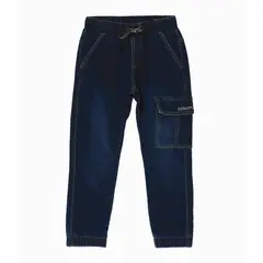 BLACK AND BLUE - Jeans niño cargo denim azul