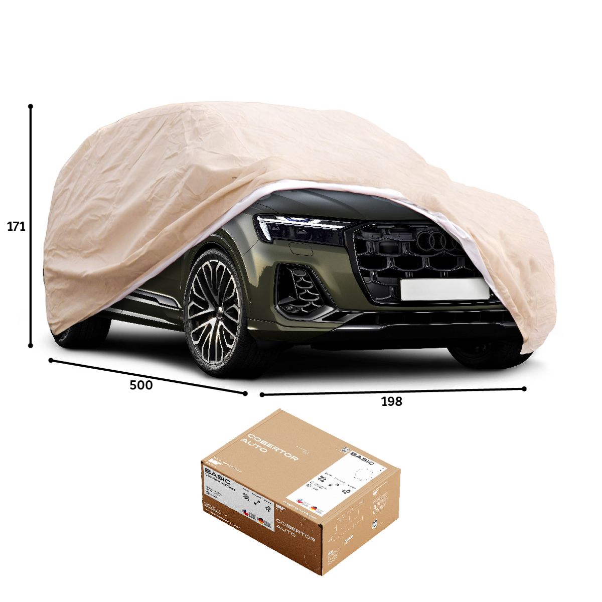 CWAGEN - Funda para Auto Beige SUV L - Wagen Covers Basic