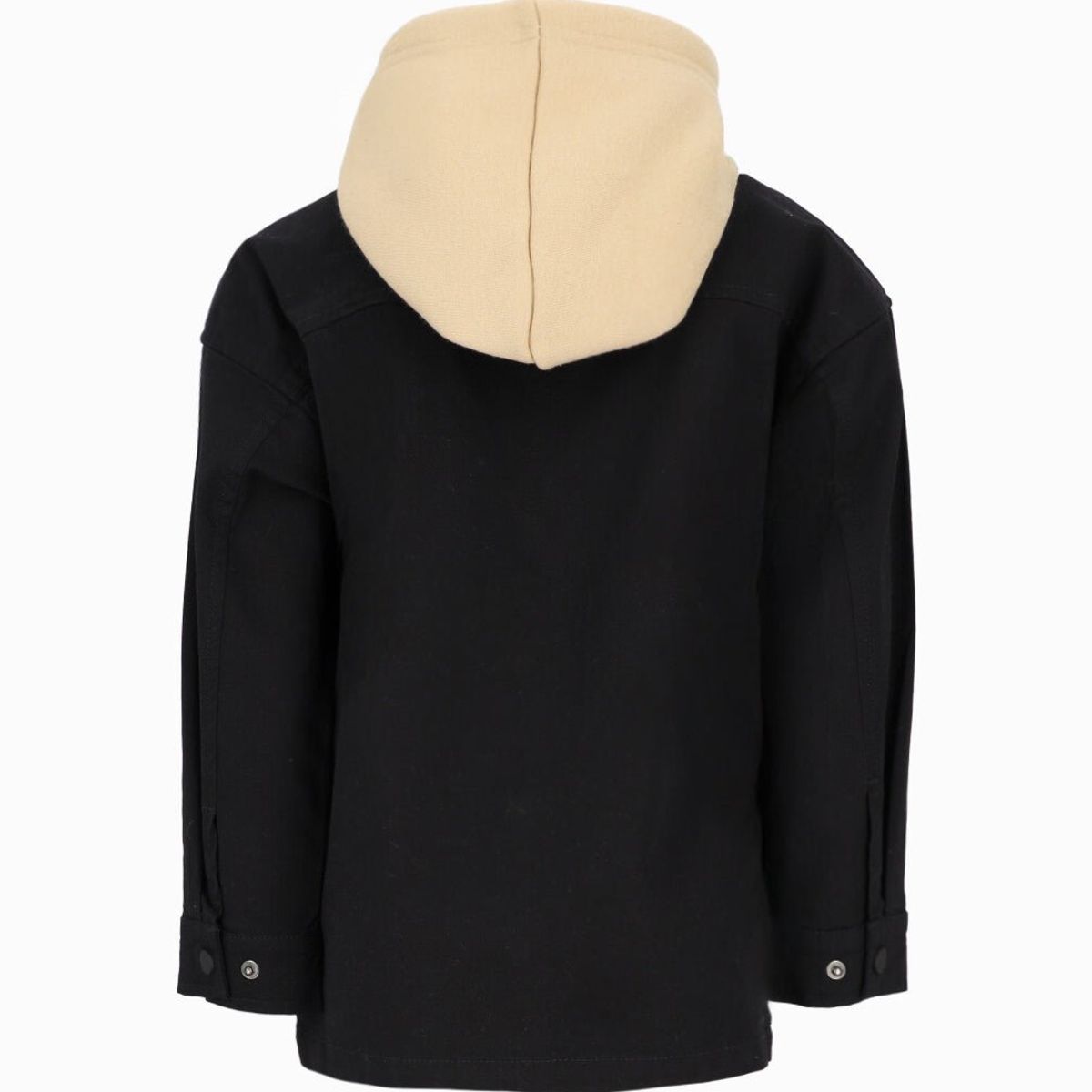 BLACK AND BLUE - Camisa niño con gorro negro Black and Blue