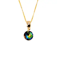 JOYAS MONTERO - Collar Bali Gold Cristal Genuino Vitral Medium
