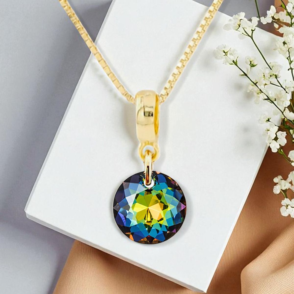 JOYAS MONTERO - Collar Bali Gold 24K creado con cristales de Swarovski® Vitral Medium