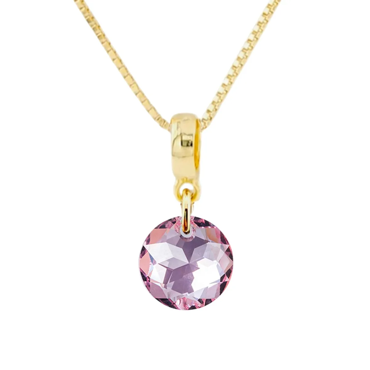 JOYAS MONTERO - Collar Bali Gold 24K creado con cristales de Swarovski® Light Rose