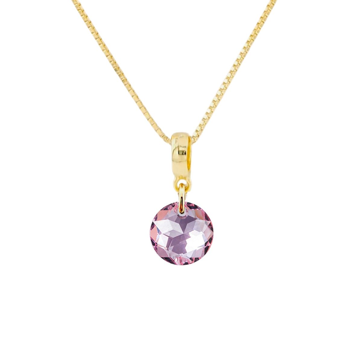 JOYAS MONTERO - Collar Bali Gold 24K creado con cristales de Swarovski® Light Rose