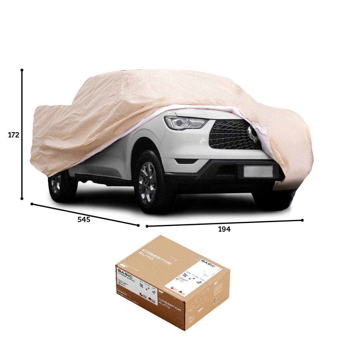 CWAGEN - Funda para Auto Beige Pick Up M - Wagen Covers Basic