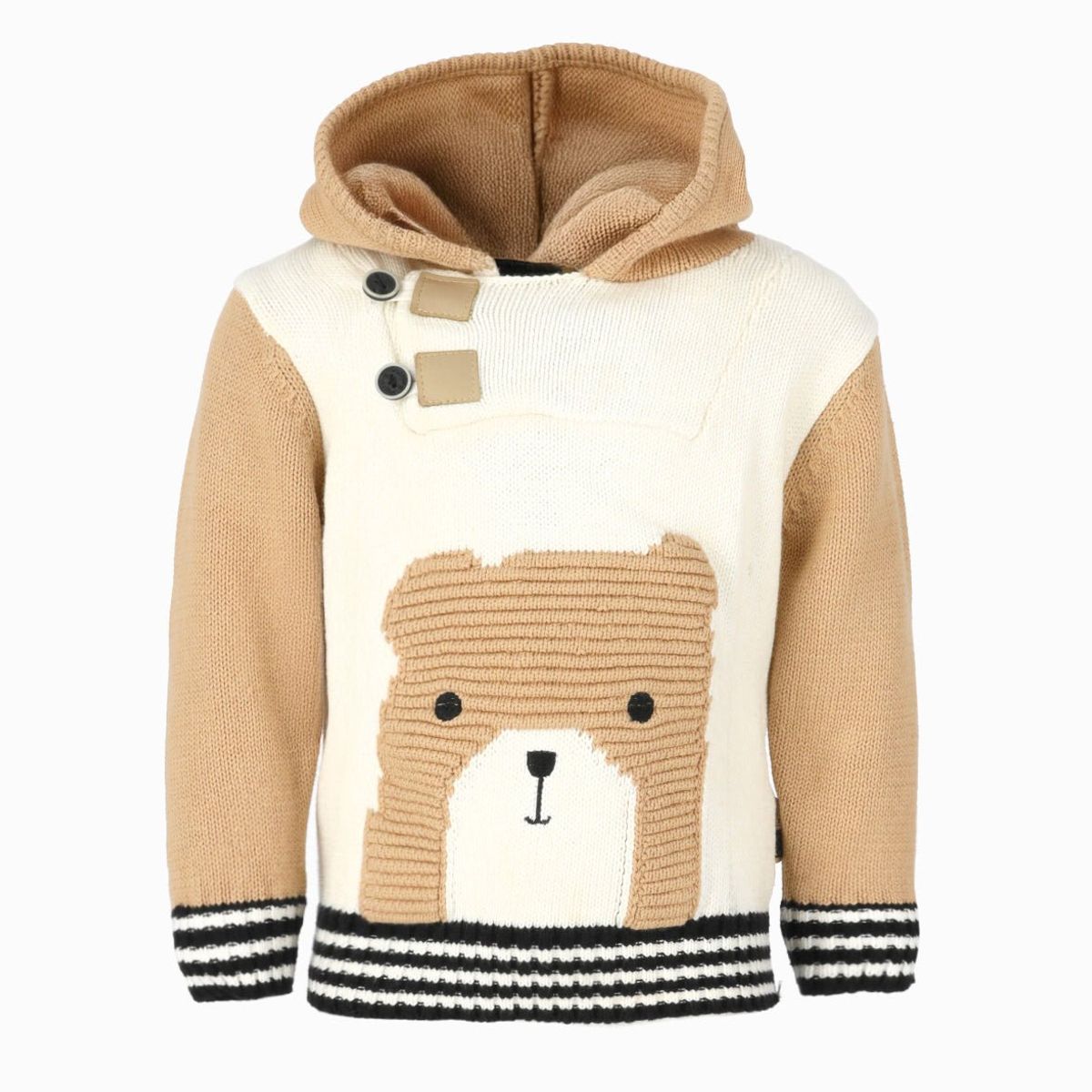 BLACK AND BLUE - Chaleco bebés tejido beige Black and Blue