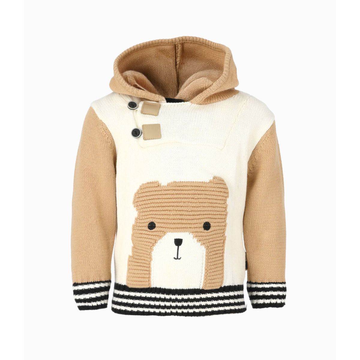 BLACK AND BLUE - Chaleco bebés tejido beige Black and Blue