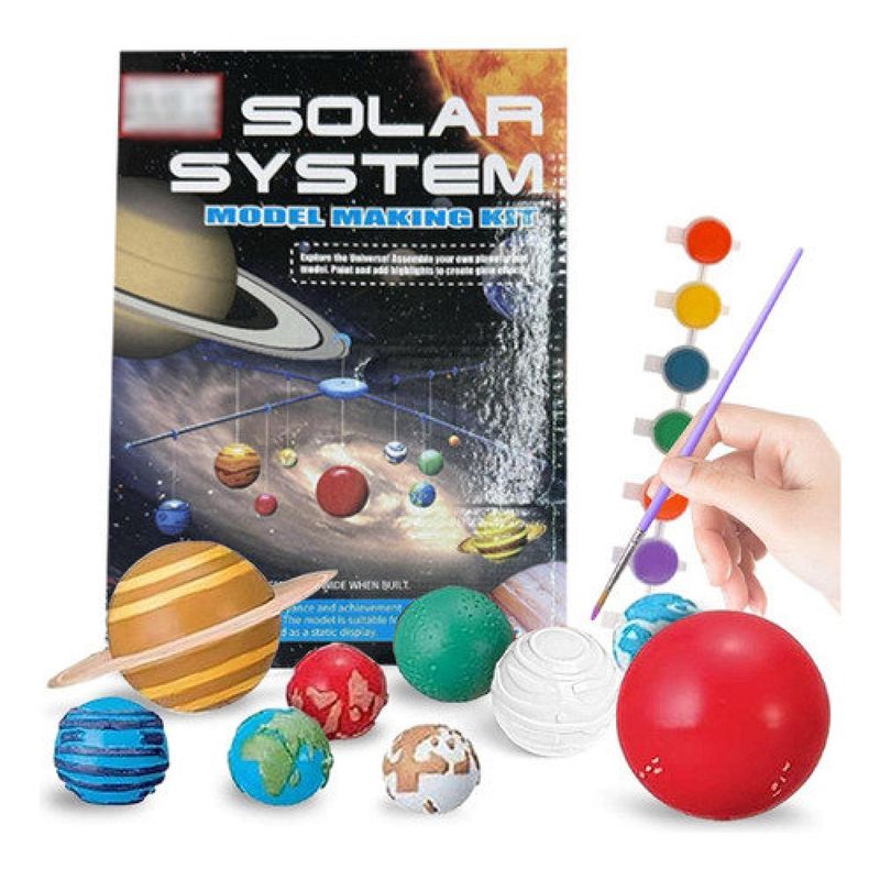 GENERICO - Kit Juego de Ciencia Para Armar y Pintar Sistema Solar 55631