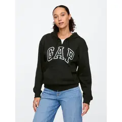 GAP - Polerón Mujer Logo Con Cierre Negro