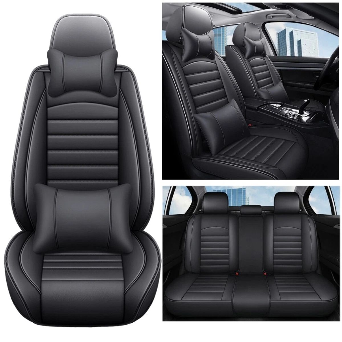 MUNDO MAGIA - Funda Cubre Asiento Ecocuero Set 5 Asientos