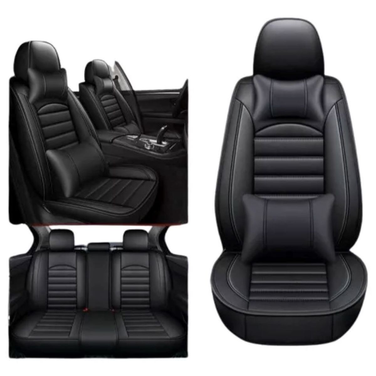 MUNDO MAGIA - Funda Cubre Asiento Ecocuero Set 5 Asientos